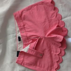 Pink JCrew Scallop hem short